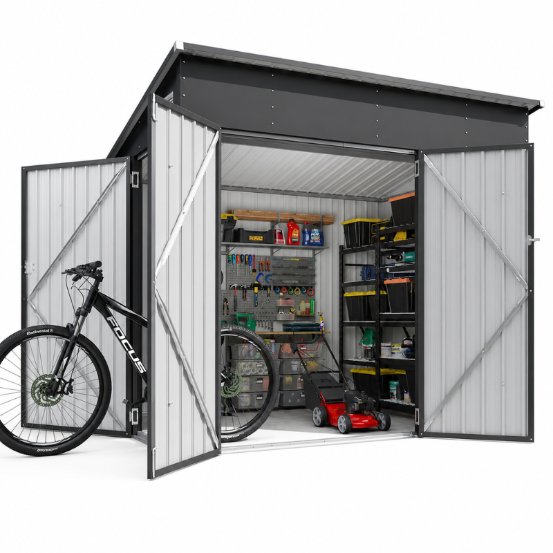 Aoxun 7.5 x 4 FT Metal Outdoor Storage Shed
