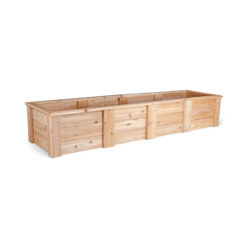 Premium Cedar Raised Garden Bed – Deep Root Wooden Planter Box for Vegetables, Herbs & Flowers (2' x 8' x 16.5")
