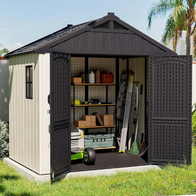 Patiowell 8 x 6 FT Outdoor Plastic Storage Shed