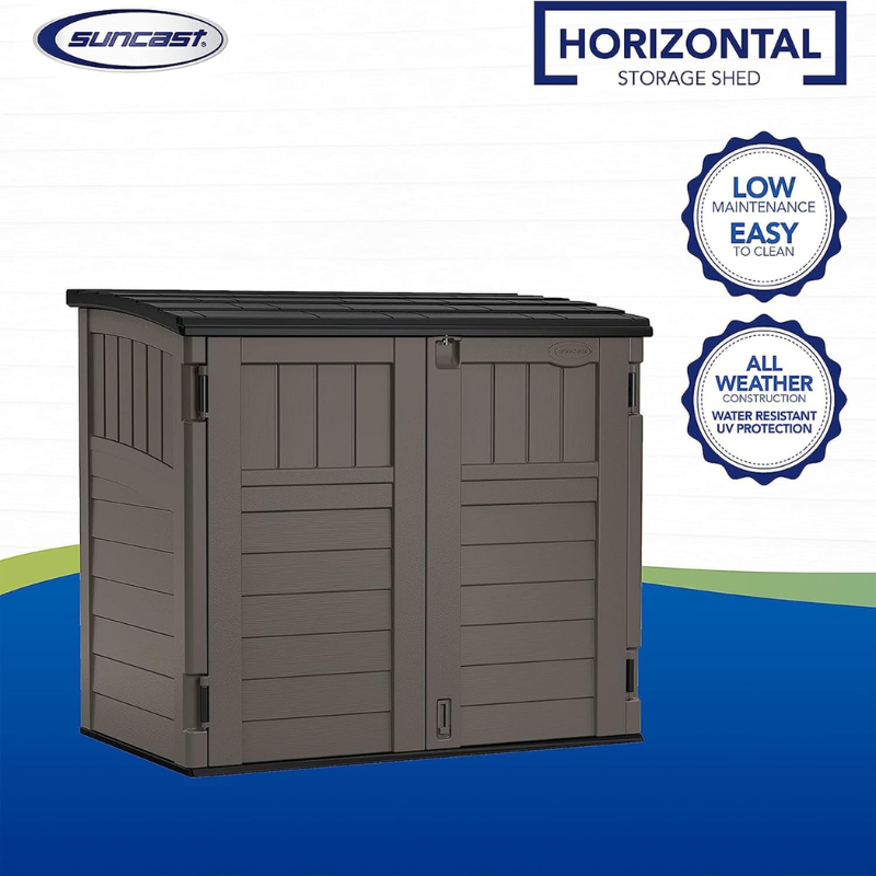 Suncast 34 Cu. Ft. Horizontal Outdoor Storage Shed