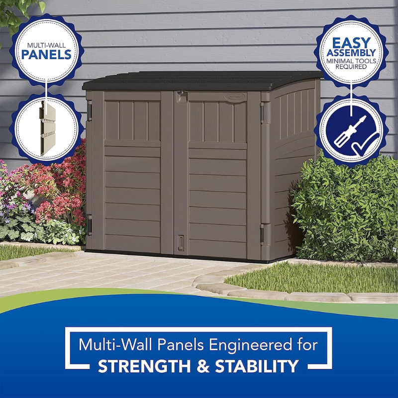 Suncast 34 Cu. Ft. Horizontal Outdoor Storage Shed