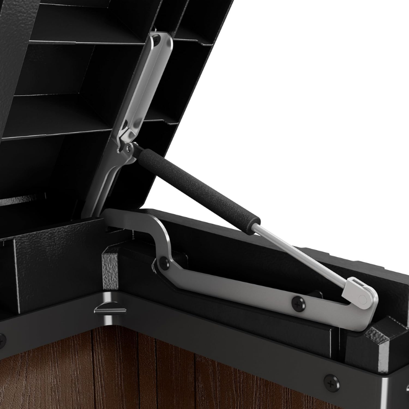 Keter Darwin 1150L Outdoor Storage Box | Brown | Fits 2 Wheelie Bins