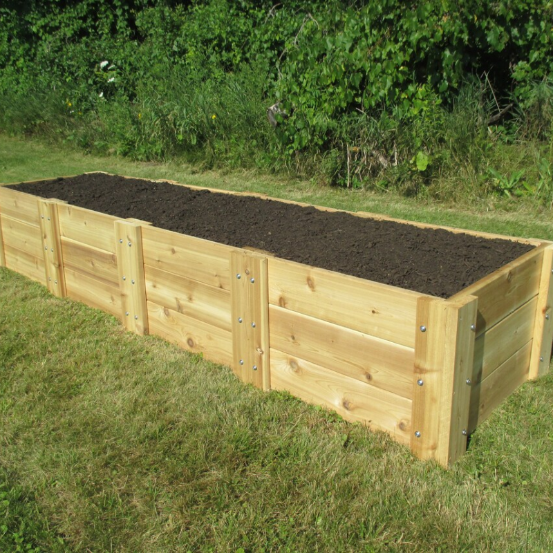 Premium Cedar Raised Garden Bed – Deep Root Wooden Planter Box for Vegetables, Herbs & Flowers (2' x 8' x 16.5")
