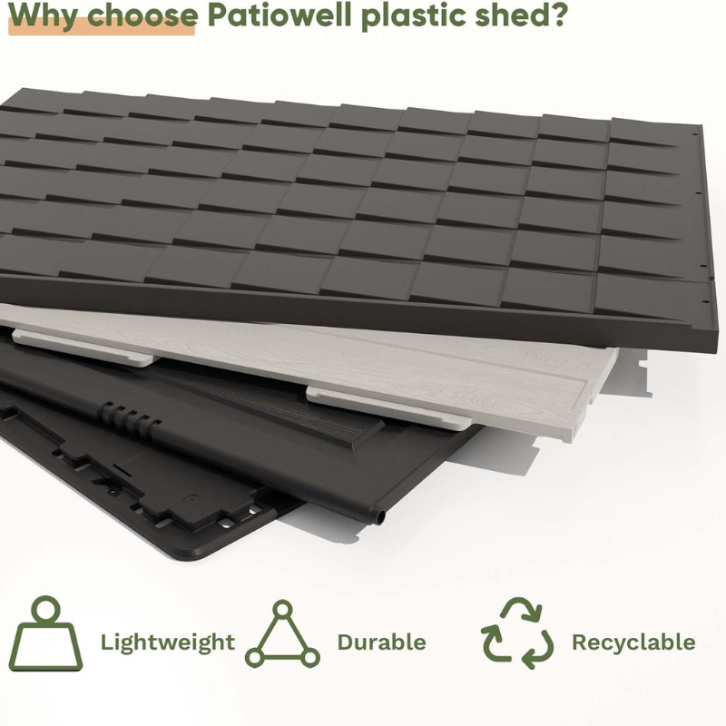 Patiowell 8 x 6 FT Outdoor Plastic Storage Shed