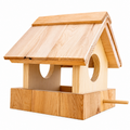 Handmade Wooden Bird Feeder for Outdoor Garden & Backyard Birds
